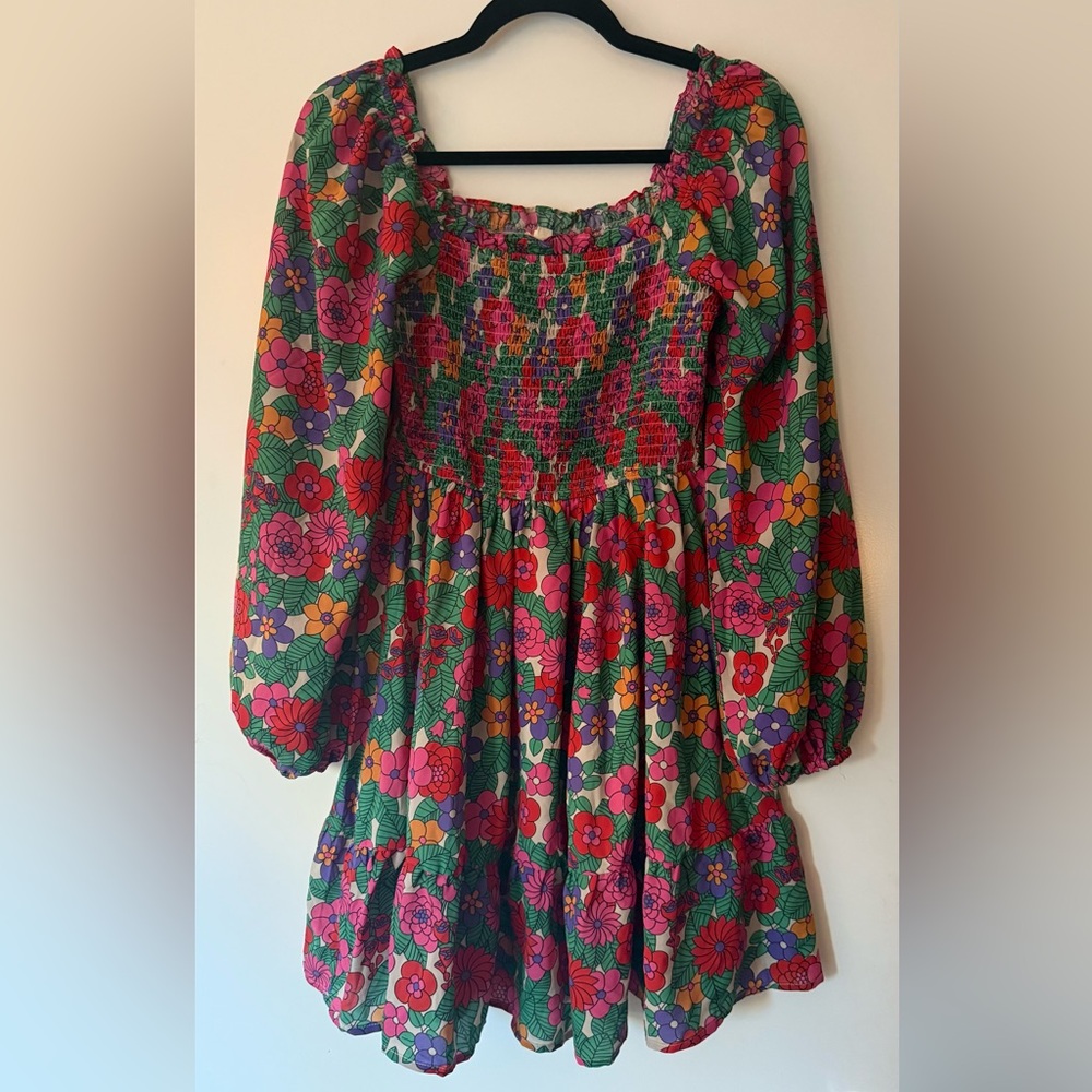 Floral Dress with Long Sleeves